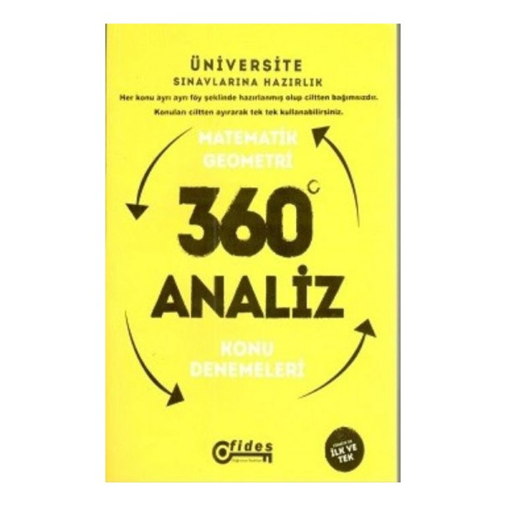 Fides Yayınları Ygs Matematik-Geometri 360 Derece Analiz Konu Denemeleri Ders Sınav Kitapları Fiyatı