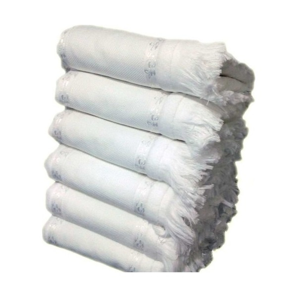 Fiesta Soft Etaminli 6'lı Havlu Kanaviçelik Beyaz 50 x 90 cm El / Yüz Havlusu Fiyatı