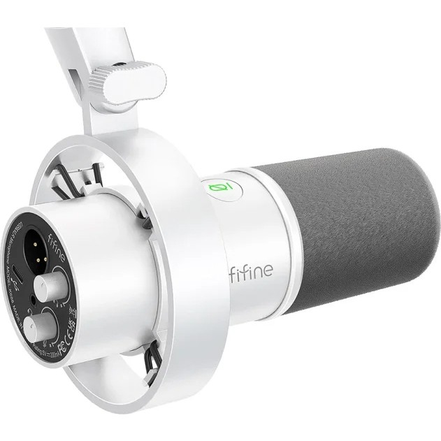 Fifine K688 USB - Xlr Dinamik Yayıncı Youtuber Bilgisayar Oyuncu Stüdyo Mikrofonu - Beyaz Stüdyo Mikrofonu Fiyatı
