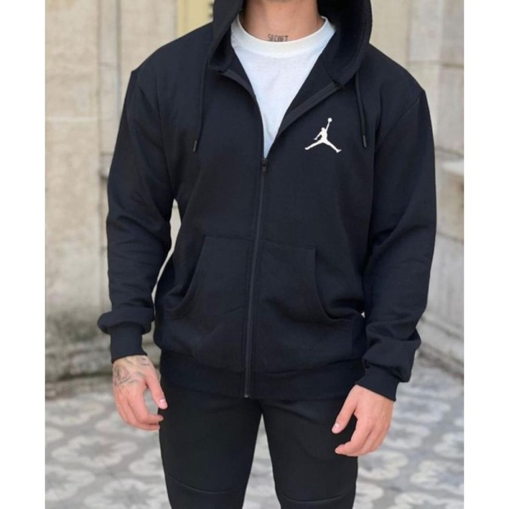 Fifty Color Basic Siyah Kapüşonlu Fermuarlı Jrd Baskılı Unisex Sweatshirt Erkek Ceket Fiyatı