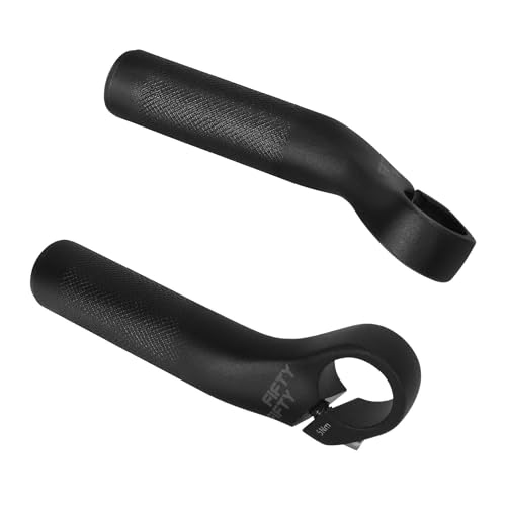 FIFTY-FIFTY Bike Bar Ends, Mountain Bike Handlebar Ends, Aluminium Alloy MTB Bicycle Bar Extender (110mm, Black)
