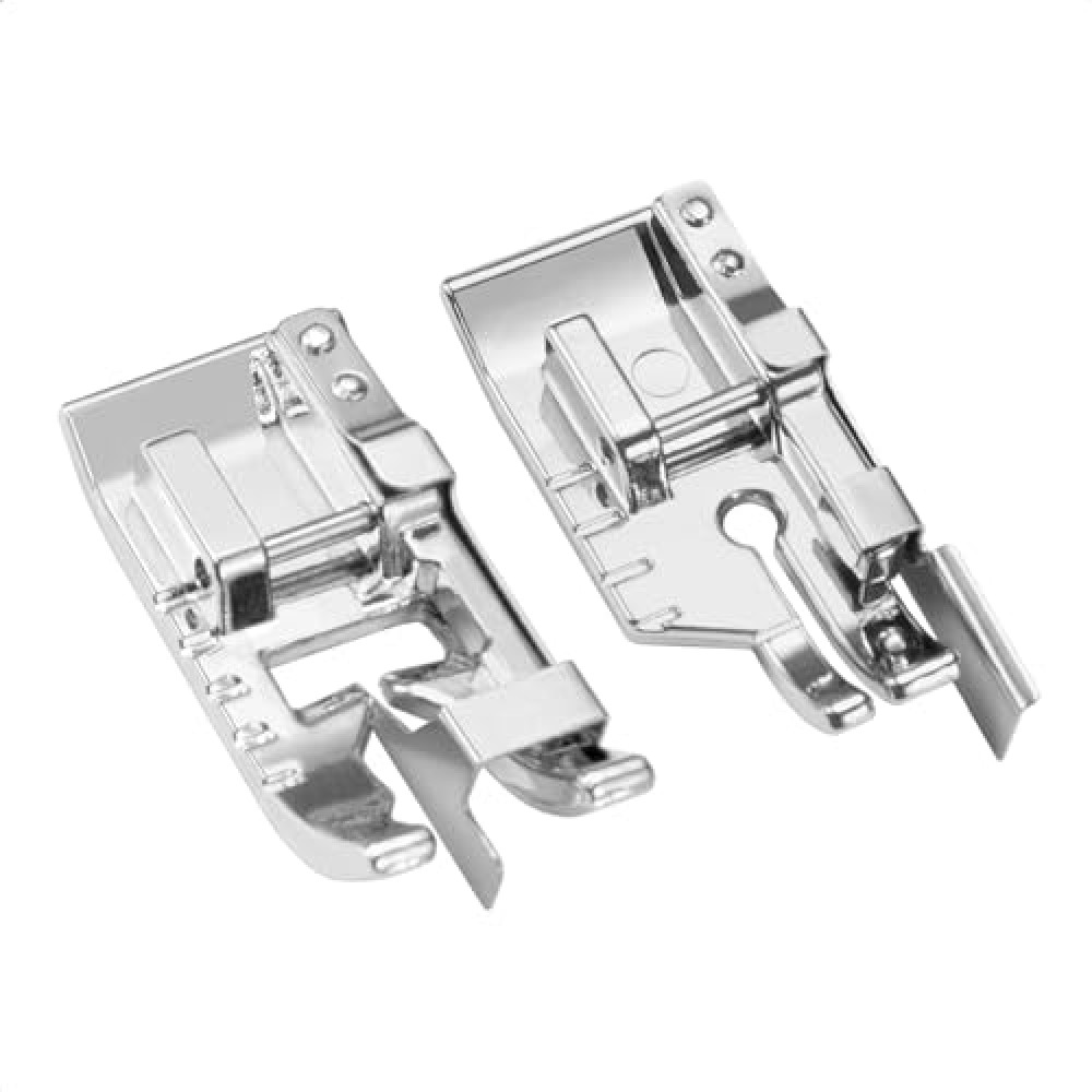 FIKLOTA 2-Piece Stitch in Ditch Foot and 1/4''(Quarter Inch) Quilting Patchwork Presser Foot with Edge Guide Set for Low Shank Snap-On Singer, Brother, Janome, Juki, New Home, and More Sewing Machines