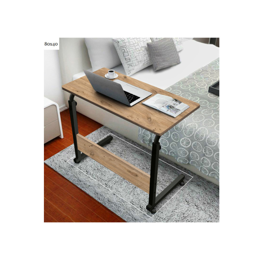 Filament Mobilya Yükseklik Ayarlı Çalışma Masası - Atlantik Çam (TEKERLİ) 80x40 Oval Kenar Dizüstü Bilgisayar Aksesuarları Fiyatı