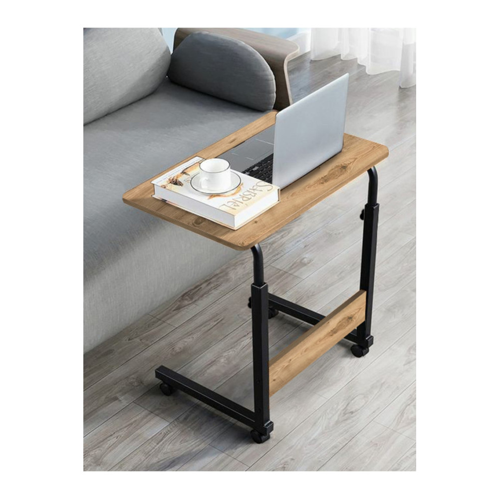 Filament Mobilya Yükseklik Ayarlı Laptop Sehpası Ve Çalışma Masası - Atlantik Çam (TEKERLİ) 60x40 Oval Kenar Dizüstü Bilgisayar Aksesuarları Fiyatı