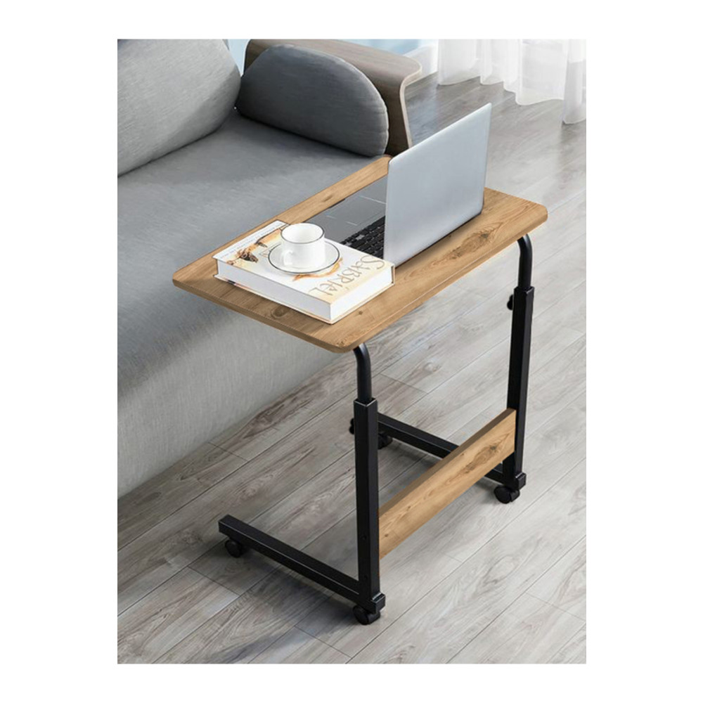 Filament Mobilya Yükseklik Ayarlı Laptop Sehpası Ve Çalışma Masası - Atlantik Çam (TEKERLİ) Oval Kenar 60x40 Dizüstü Bilgisayar Aksesuarları Fiyatı
