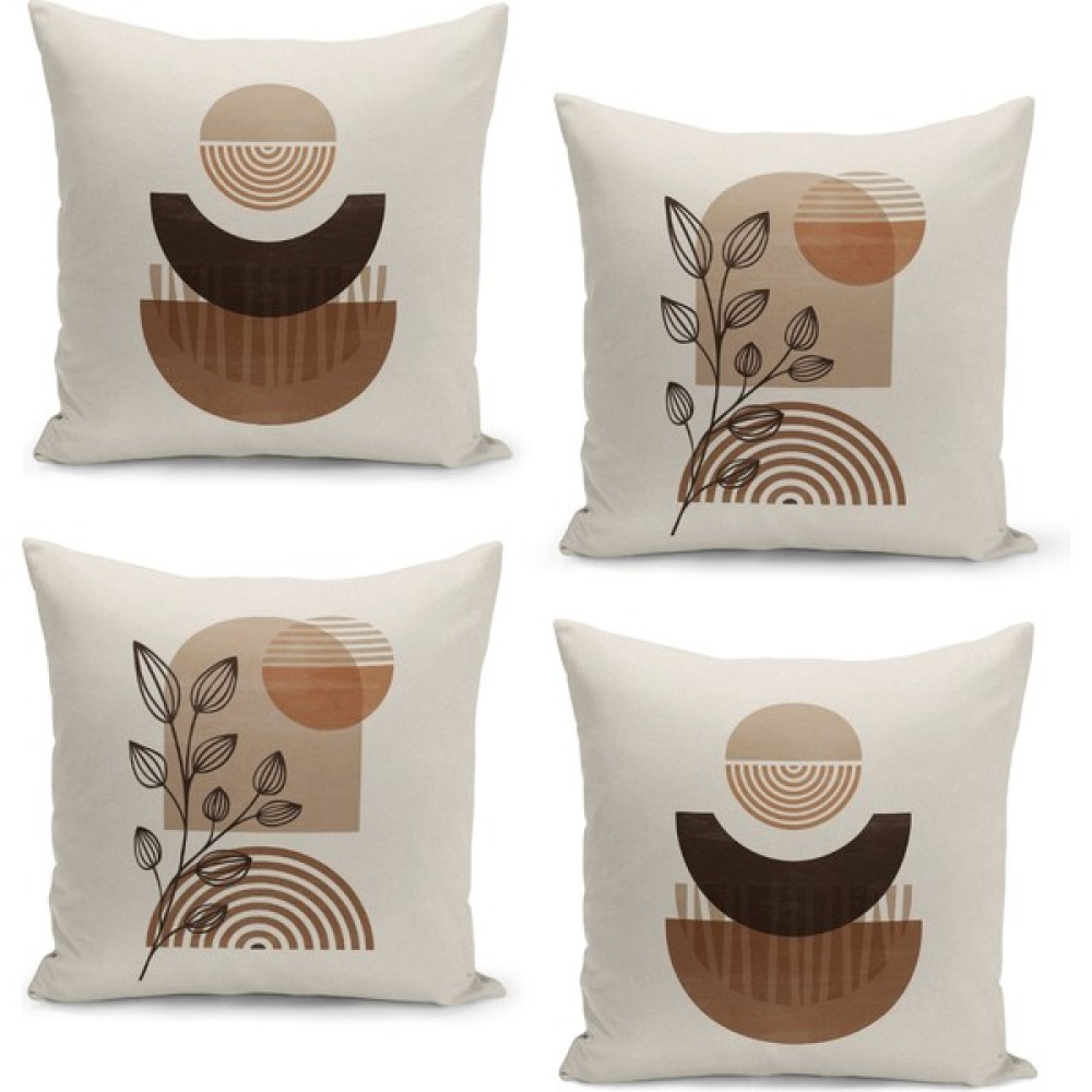 Filamente 4'lü Kırlent Kılıf Seti Çift Taraflı Dijital Baskılı - 43 x 43 cm - Karışık Kırlent / Mobilya Yastığı Fiyatı