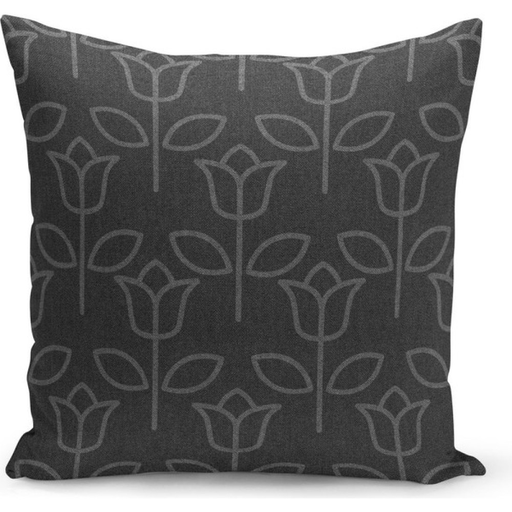 Filamente Çift Taraflı Dijital Baskı Kırlent Kılıfı - 43 x 43 cm - Antrasit Kırlent / Mobilya Yastığı Fiyatı