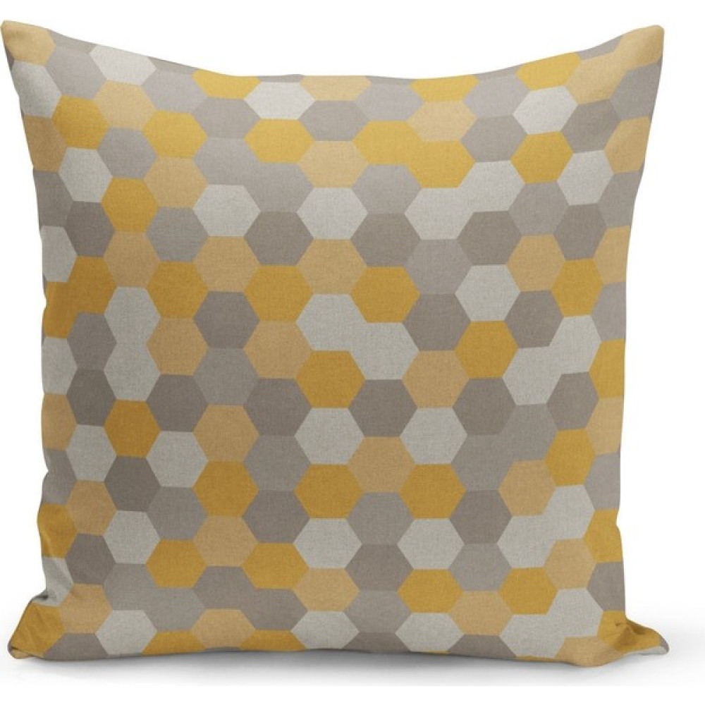 Filamente Çift Taraflı Dijital Baskı Kırlent Kılıfı - 43 x 43 cm - Sarı Kırlent / Mobilya Yastığı Fiyatı