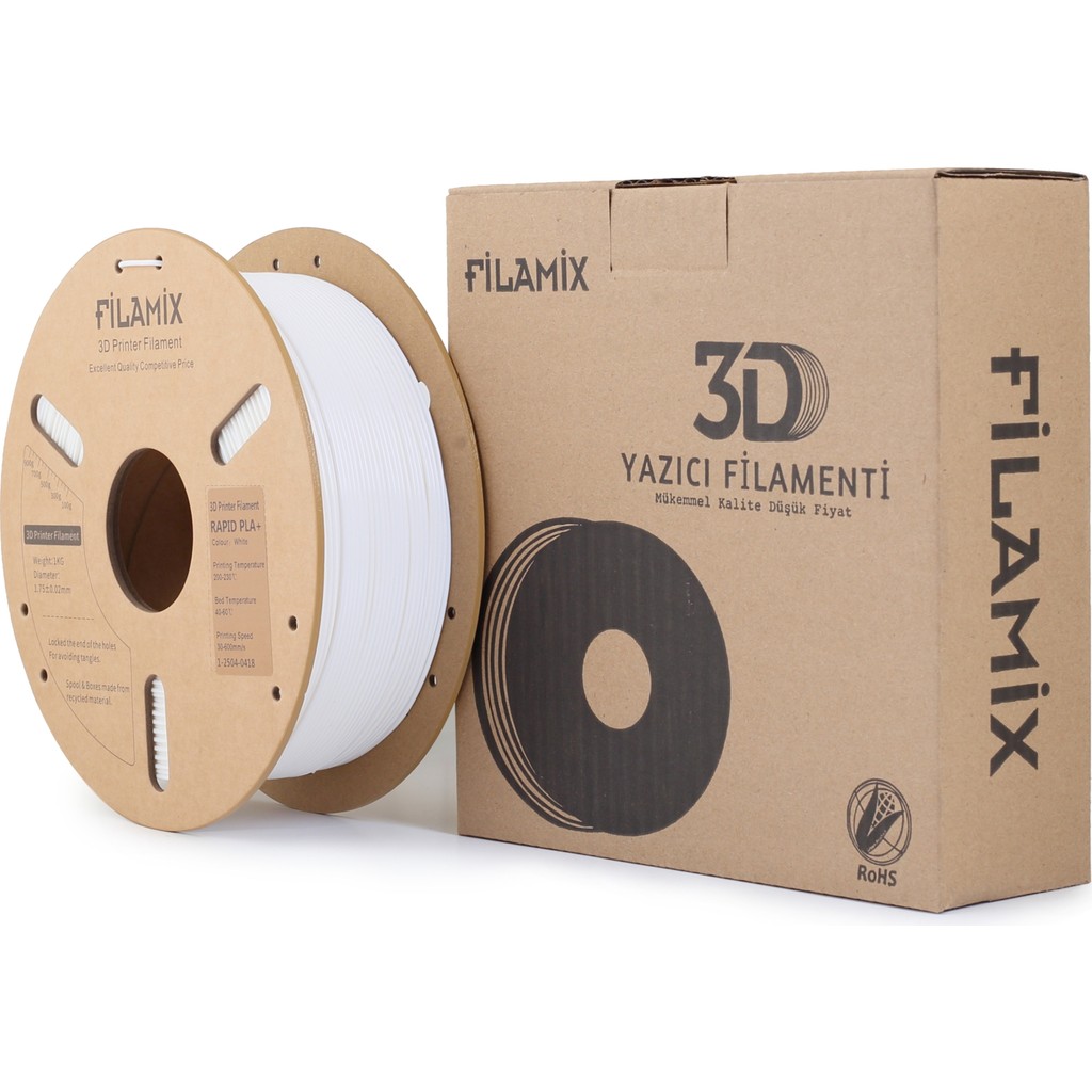 Filamix Hyper Pla+ Filament 1.75 mm 1kg - Beyaz Filament Fiyatı