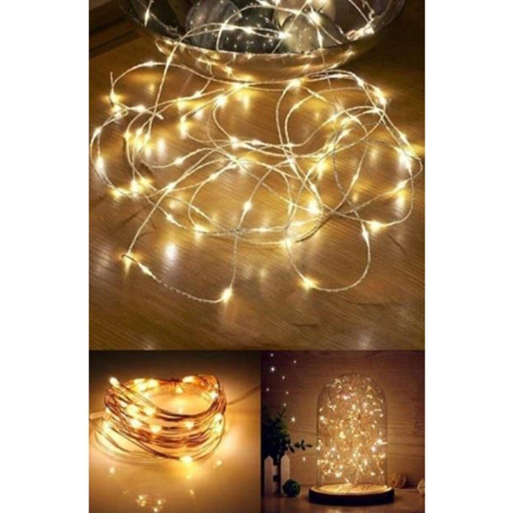 FİLE EV Peri Led 3 Metre Sarı Pilli Dekoratif Aydınlatma Yaş Günü & Parti Fiyatı