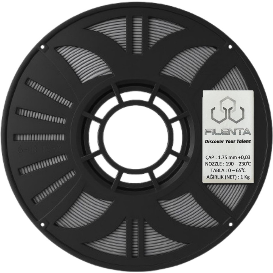 Filenta Gümüş PLA Premium Filament 1.75MM 1 Kg. Filament Fiyatı