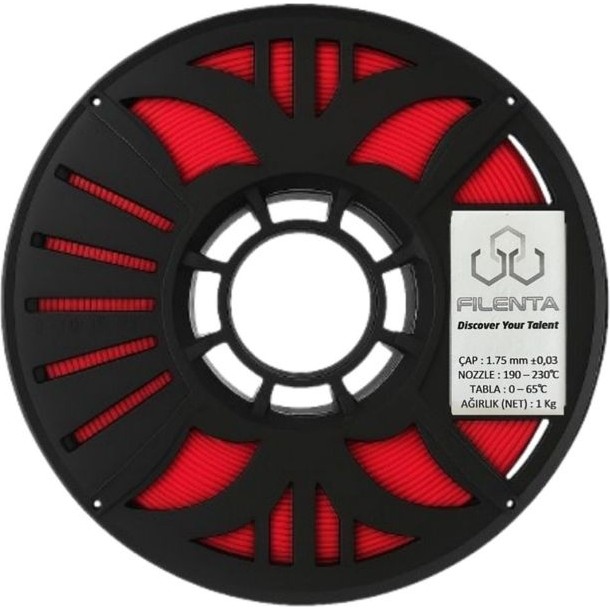 Filenta Kırmızı Pla Premium Filament 1Kg 1.75mm SSD / Solid State Drive Fiyatı