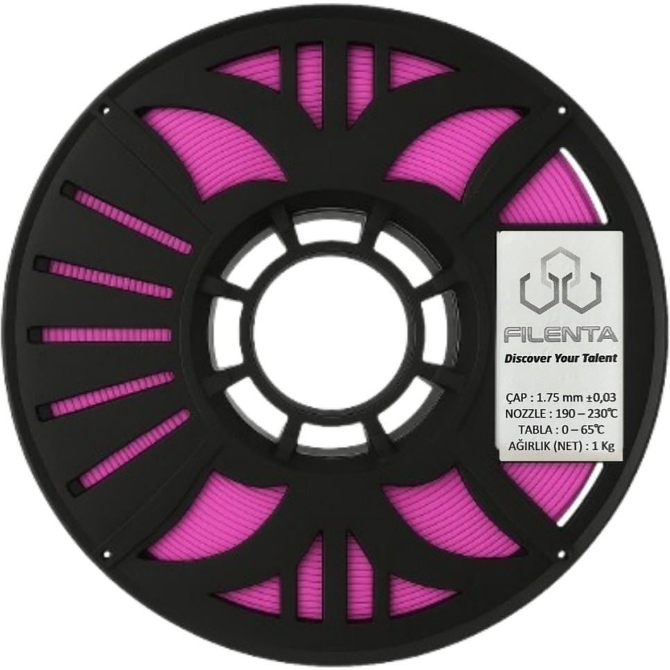 Filenta Pembe Pla Premium Filament 1.75MM 1kg Filament Fiyatı