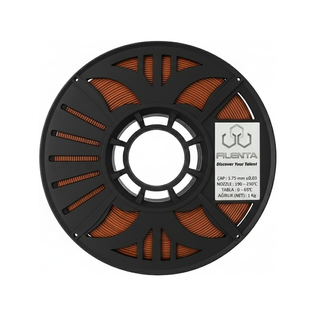 Filenta Tarçın Rengi Pla Premium Filament 1.75MM 1kg Diğer Fiyatı