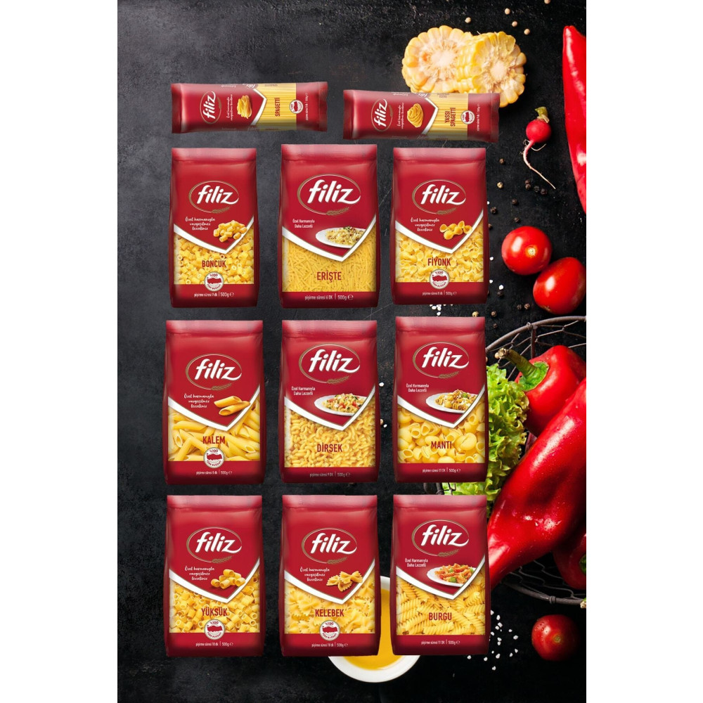 FİLİZ 11 Parça Ekonomik Makarna Paketi Makarnalar Fiyatı
