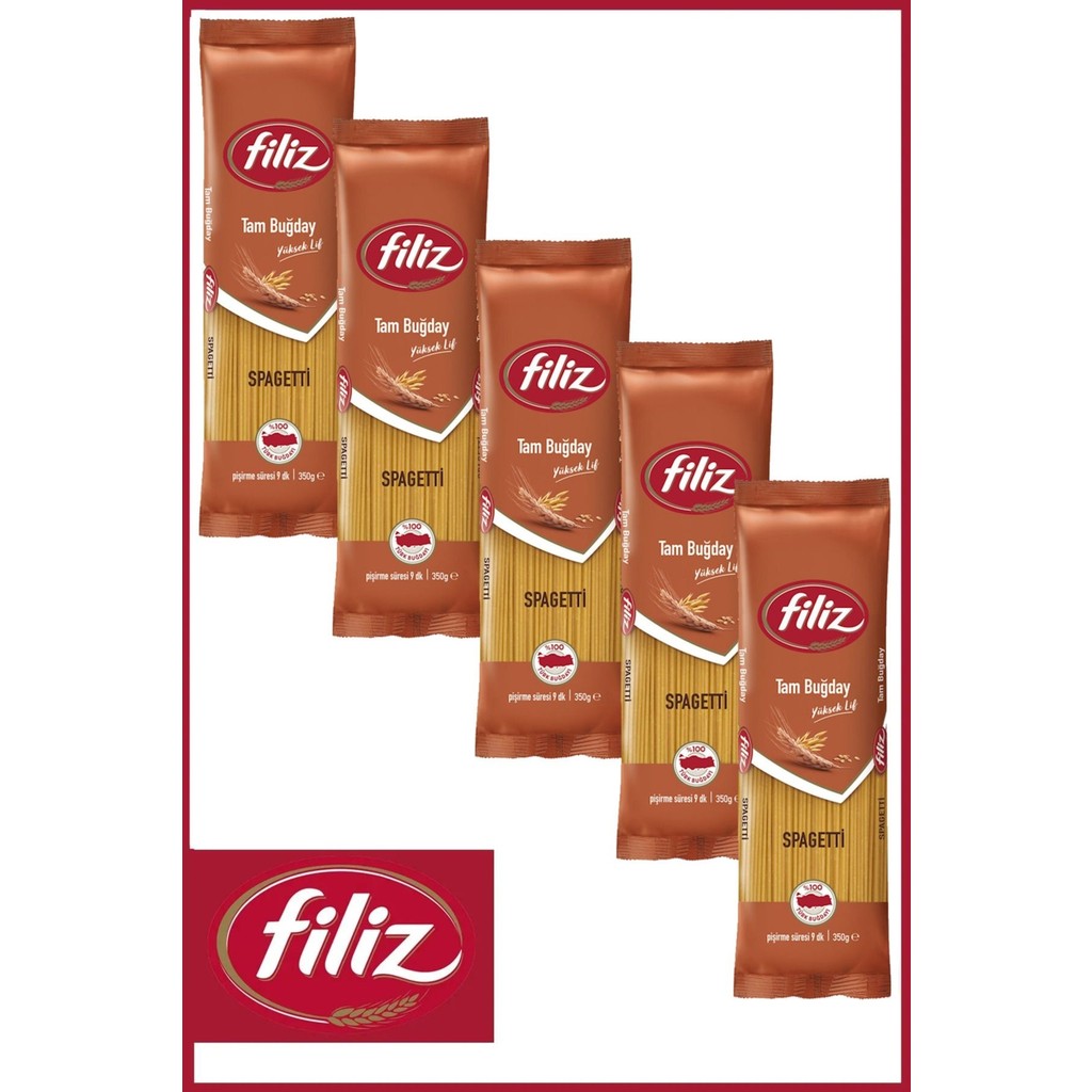 Filiz Tam Buğday Spagetti (ÇUBUK) Makarna 350 gr X 5 Adet Makarnalar Fiyatı