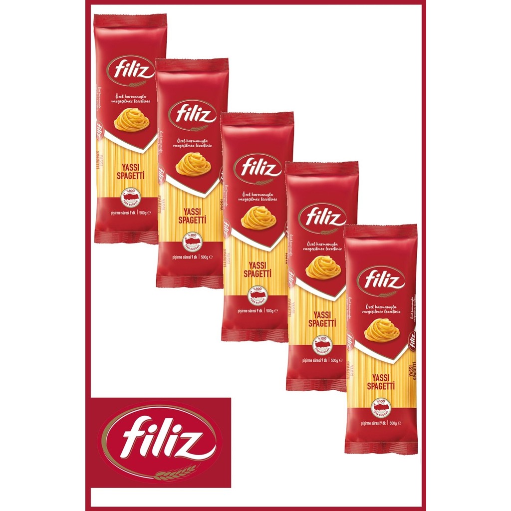 Filiz Yassı Spagetti Makarna 500 Gr X 5 Adet Makarnalar Fiyatı