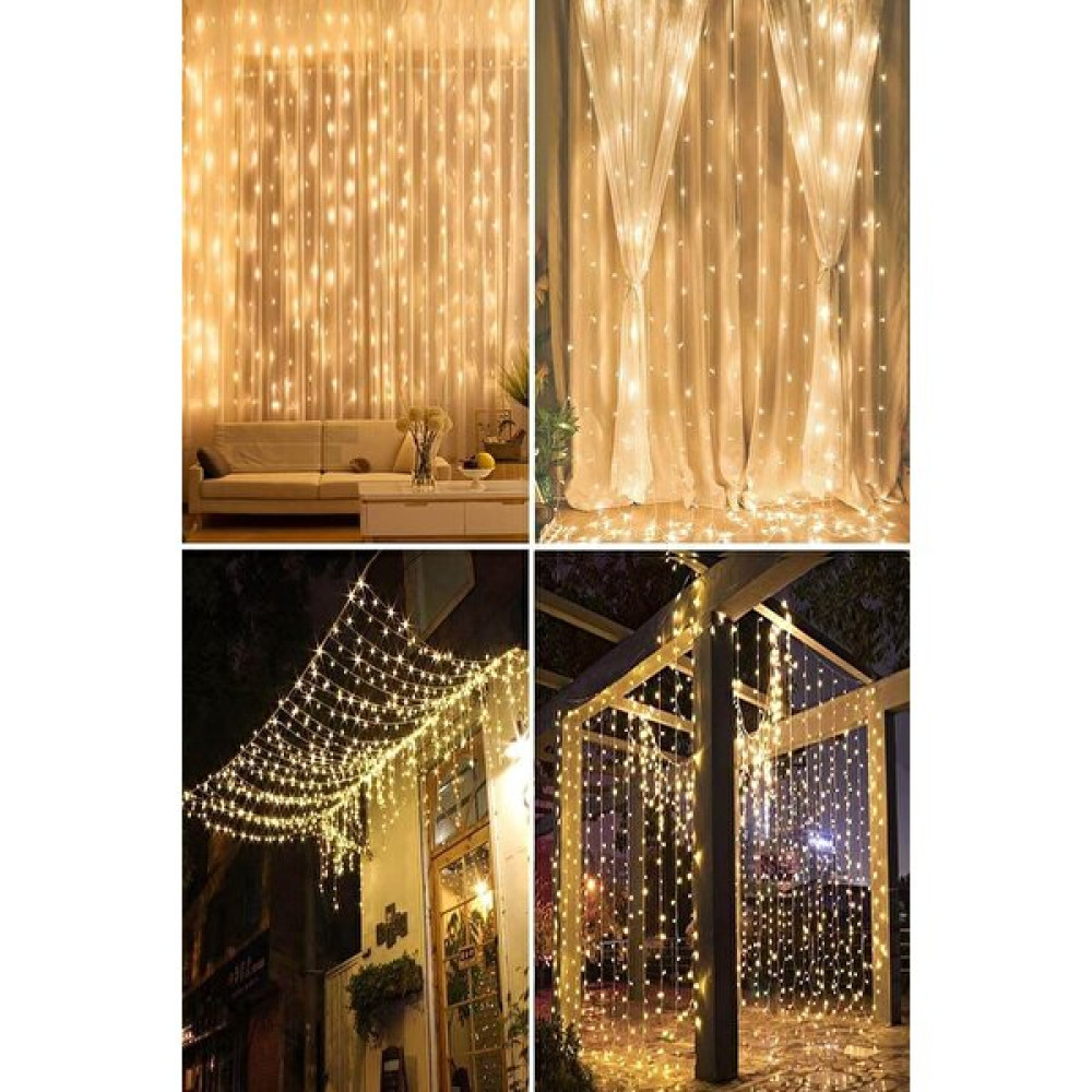 Filli Kutum 8 Fonksiyonlu Uzaktan Kumandalı Günışığı Perde Peri LED 3 Metre x 3 Metre Yılbaşı Çam Ağacı Ledi Led Aydınlatmalar Fiyatı