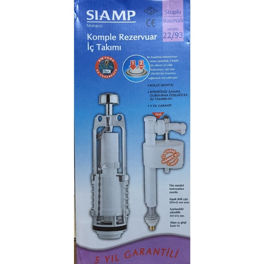 Filo Yapı Siamp 22 / 93 Basmalı İç Takım Rezervuar Nalburiye & Hırdavat Fiyatı