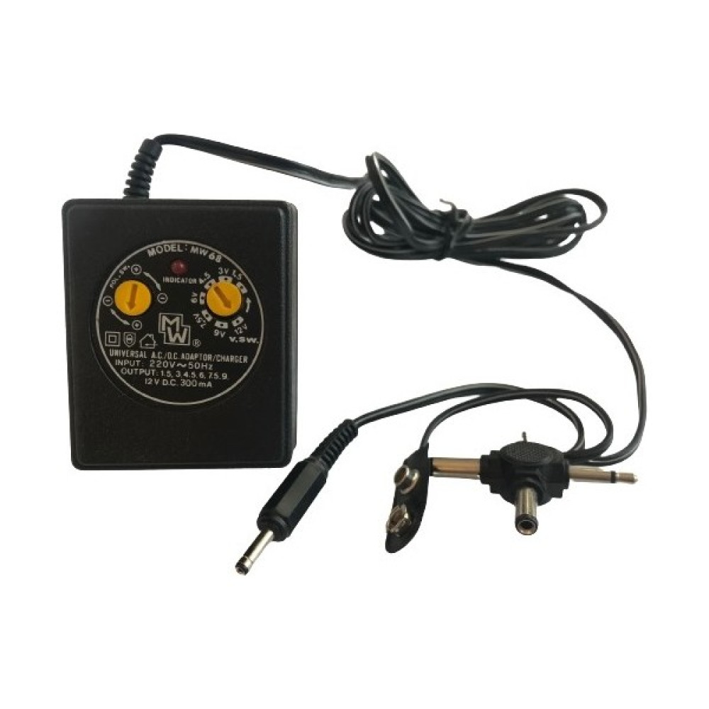 Filonline Adaptör 12V 300MA 220V Ac 50HZ 1,5V-3V-4,5V-6V-7,5V-9V-12V Kademeli Ayarlı Çok Uçlu Adaptör Mw 68 Elektrikli El Aletleri Fiyatı