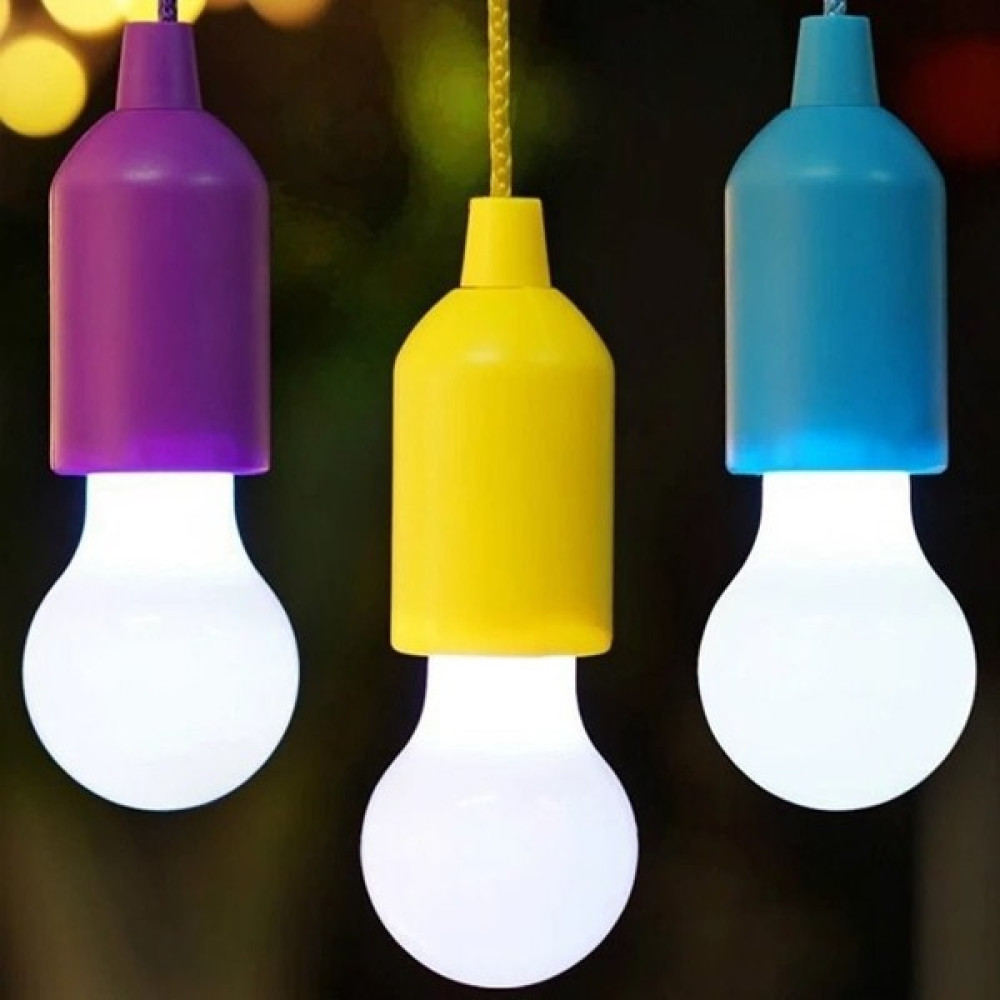 Filonline İpli Çek Bırak Pilli LED Ampul Beyaz Işık E27 Duy Gece Lambası Fiyatı