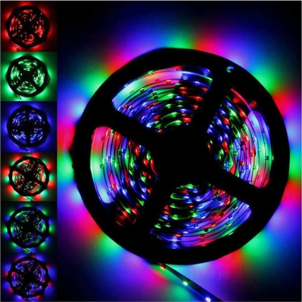 Filonline Rgb 5 Metre Kumandalı Set + Adaptör 3528 Rgb LED Silikonlu 16 Renk Rgb Kumandalı Set Led Aydınlatmalar Fiyatı