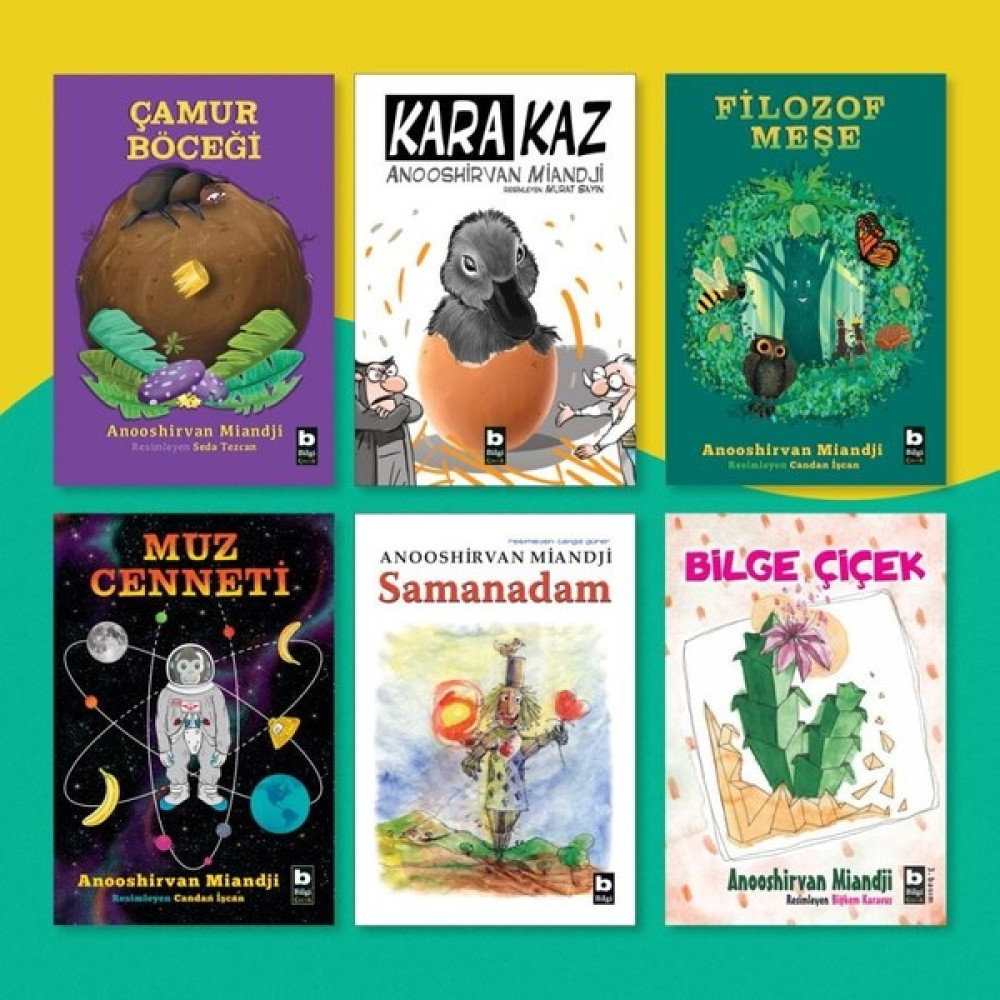 Filozof Meşe - Samanadam - Muz Cenneti - Bilge Çiçek - Kara Kaz - Çamur Böceği 6 Kitap - Anooshirvan Miandji Diğer Fiyatı