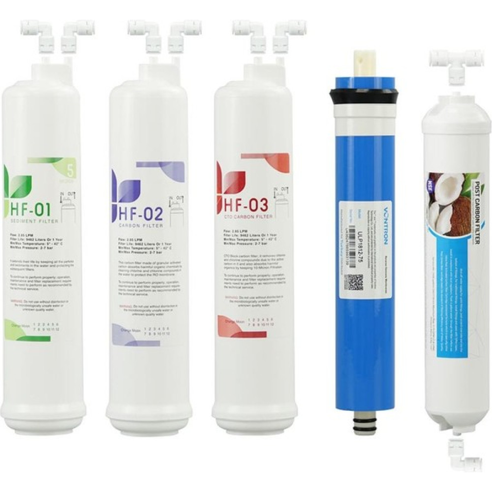 Filter Purify 5'li Hf Su Arıtma Filtre Seti Vontronlu + Dirsekli Bahçe Makinesi Aksesuar & Yedek Parça Fiyatı
