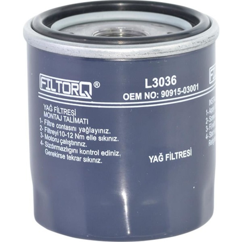 Filtorq L3036 Toyota Auris Benzinli 2007 - 2018 Yağ Filtresi Oto Filtre Grubu Fiyatı
