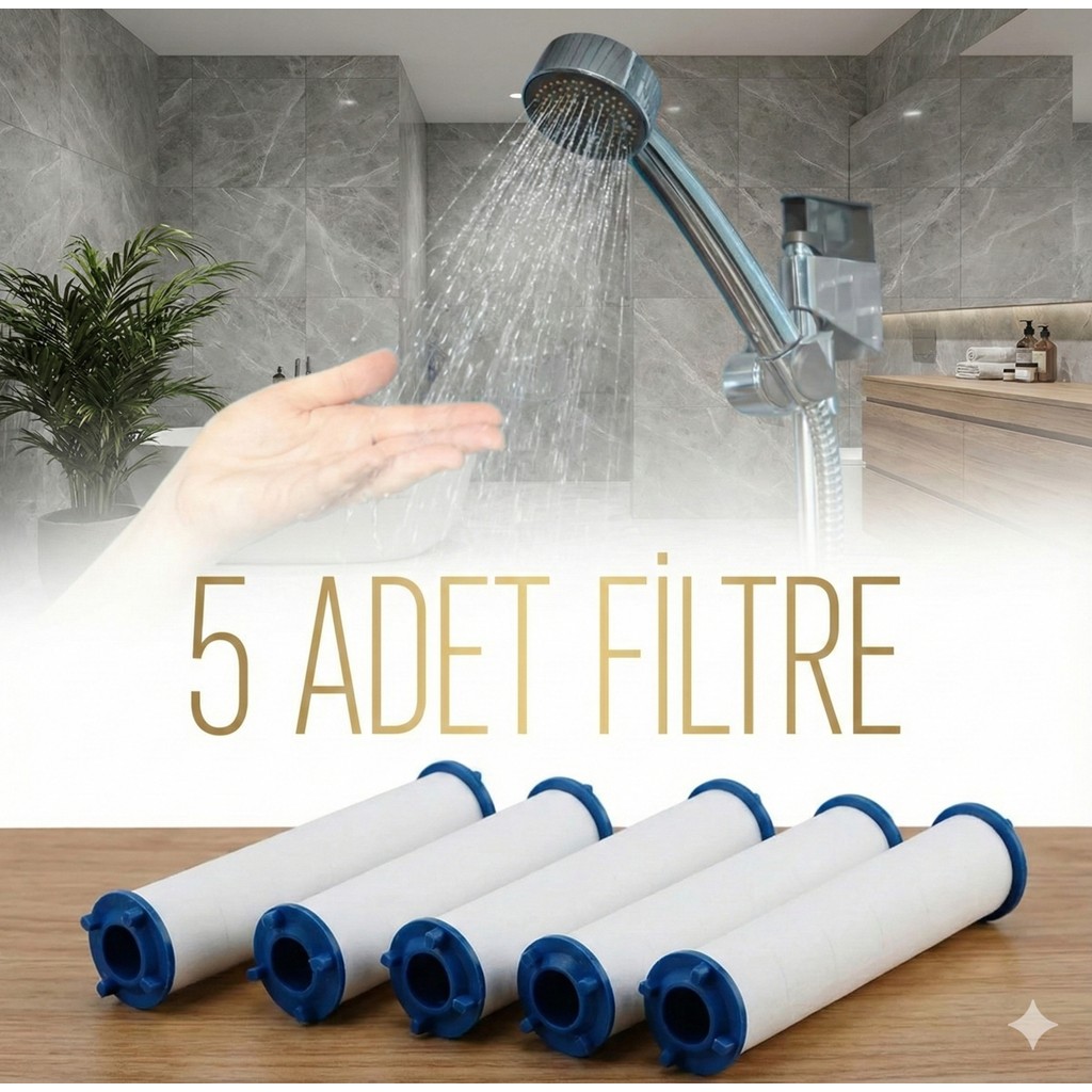 Filtreli Duş Başlığı Uyumlu Yedek Filtresi Kireç Kir Pas Önleyici 5 Adet Diğer Fiyatı