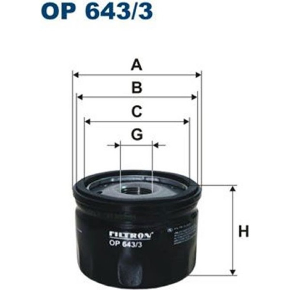 FILTRON OP643/3 Yag Filtresi Qashqai D 07-13 Micra K12 D 03-10 Note D 06-12 Grand Vitara 05-15 R9 R11 R19 R21 Megane I II III Clio I II III Kangoo ... Oto Filtre Grubu Fiyatı