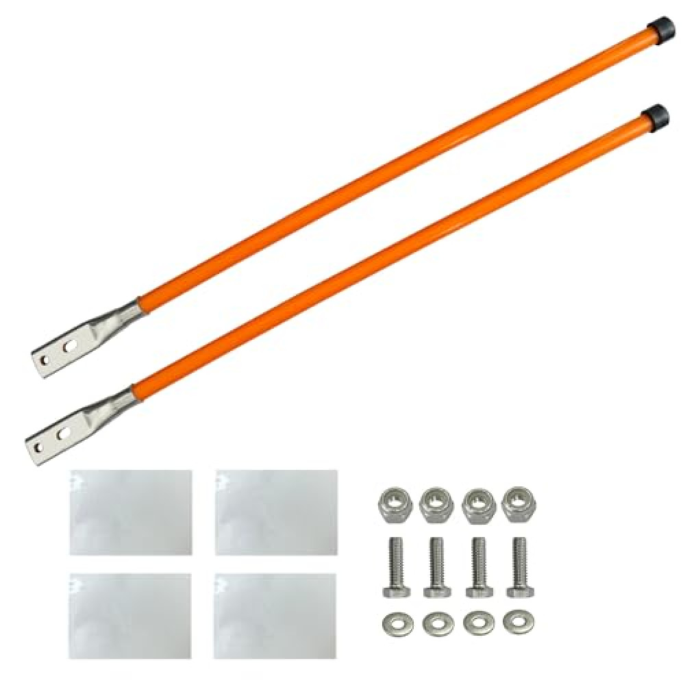 FINALAWOLF Snow Plow Blade Markers Guides Kit 36'' 304 Stainless Steel Joint Upgraded Thickened Material High Visibility Never Break Never Rust Fit for Most Snow Plow (Orange)