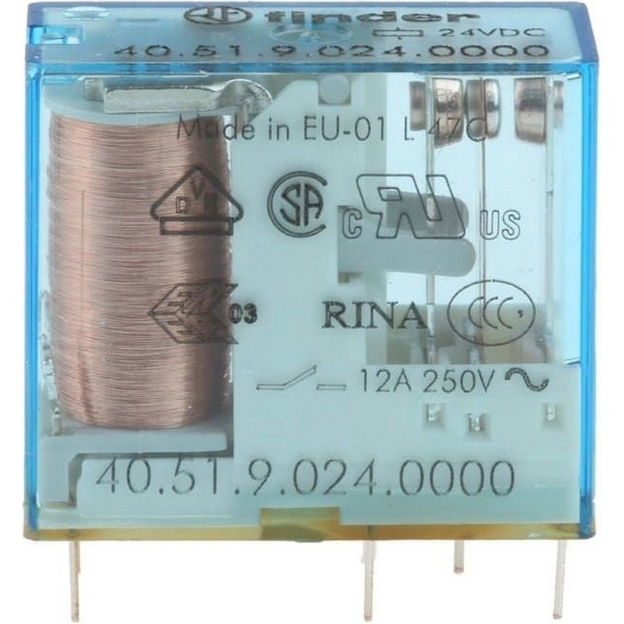 Fınder F.40.51.8.024.0000 Minya P.c.b. Röl 1 CO-10A Kont 24V Ac Pin:-5 mm Röle Fiyatı