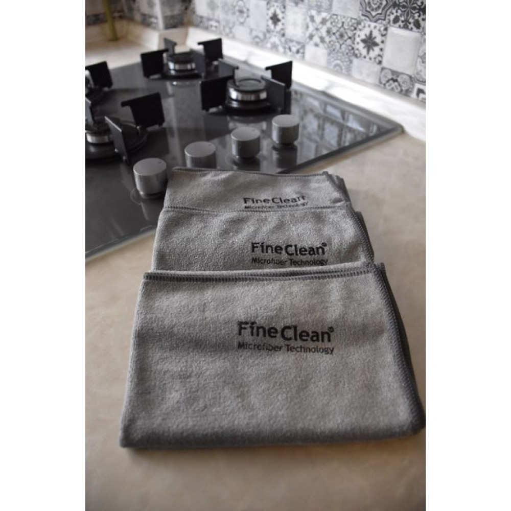 Fine Clean 3 Adet Mikrofiber Sihirli Yağ Ankastire Ocak Davlumbaz Mutfak Bezi 40X40 cm - Renkli - Standart Temizlik Malzemeleri Fiyatı