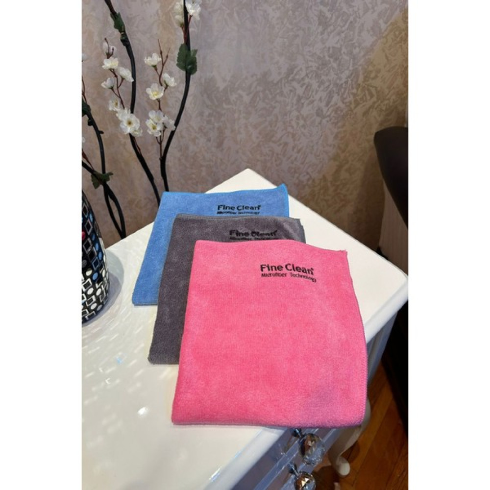 Fine Clean 3 Adet Profesyonel Mikrofiber Toz ve Mutfak Bezi 40X40 cm - Renkli - Standart Temizlik Malzemeleri Fiyatı