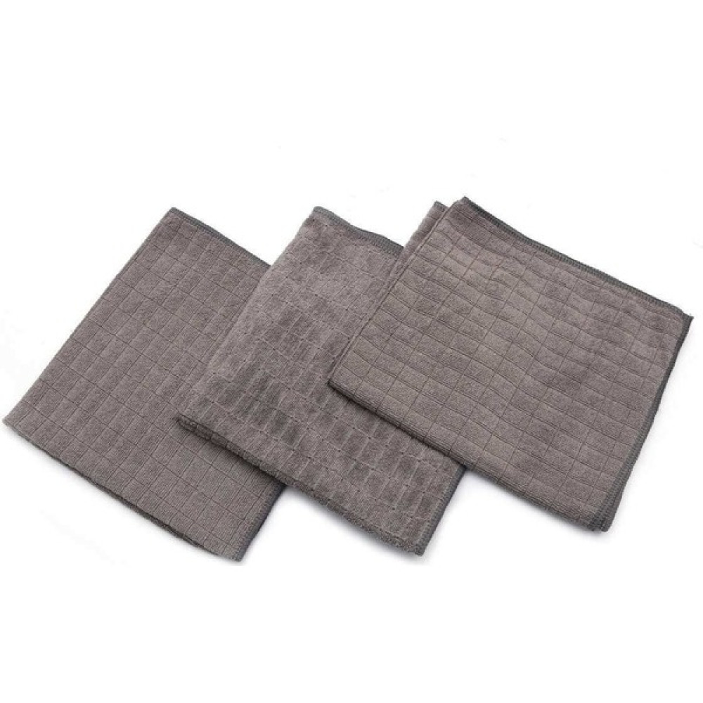 Fine Clean 3 Adet Sihirli Mikrofiber Kareli Gri Mutfak Bezi Leke Tutmaz - Standart Temizlik Malzemeleri Fiyatı
