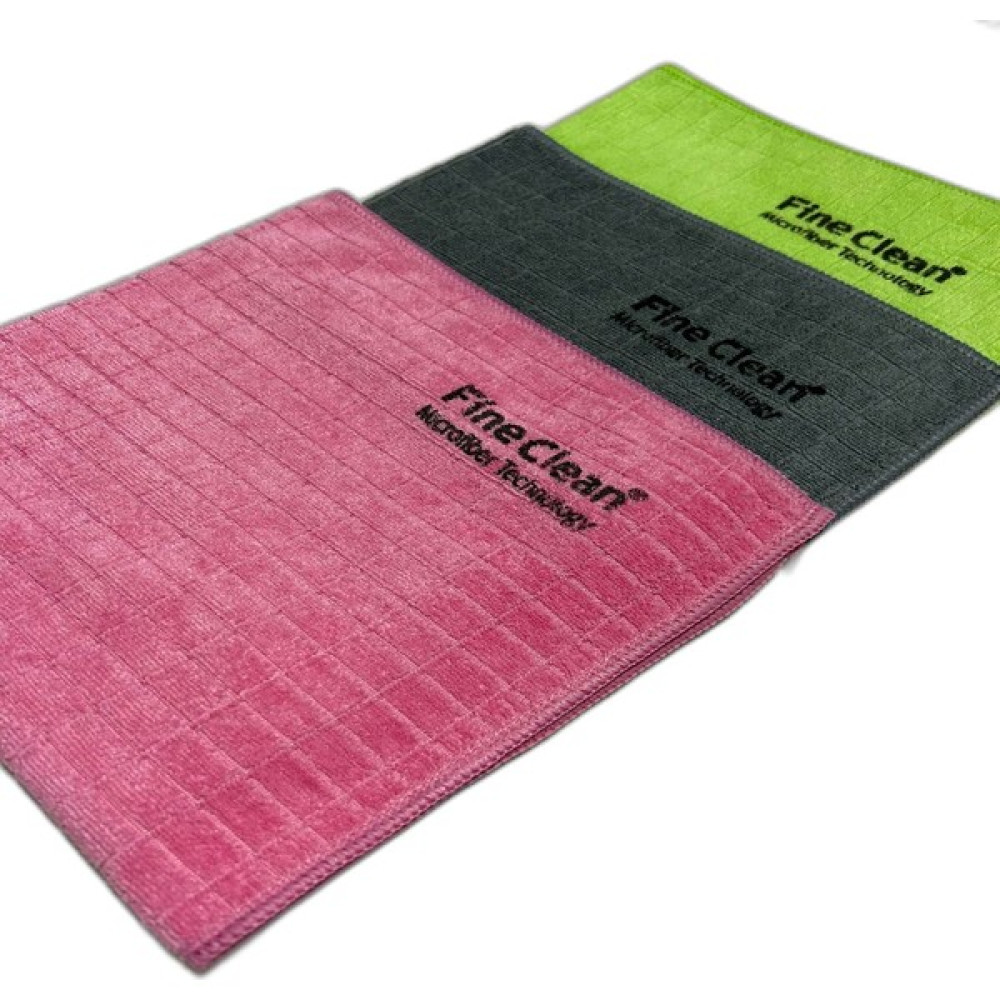 Fine Clean 3 Adet Sihirli Mikrofiber Kareli Mutfak Bezi Leke Tutmaz 40X40 cm - Renkli - Standart Temizlik Malzemeleri Fiyatı