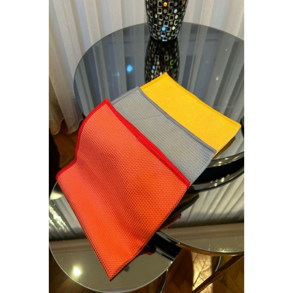 Fine Clean 3 Adet Sihirli Yeni Mikrofiber Cam ve Ayna Bezi 40X40 cm - Renkli - Standart Temizlik Malzemeleri Fiyatı