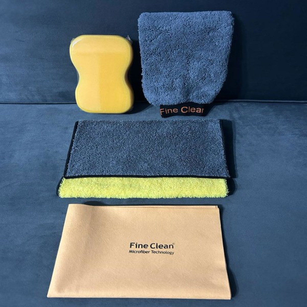 Fine Clean 4 Parça Mikrofiber , Güderi Oto Yıkama Araç Kurulama Araba Temizleme Seti Oto Bakım Bezleri Fiyatı