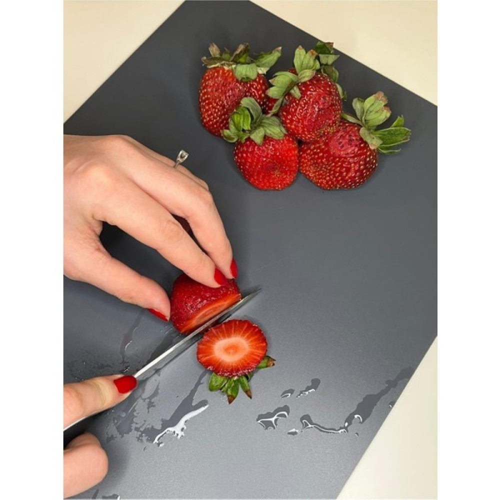 Fine Clean Esneyebilen Kırılmaz Kesim Panosu Esnek Kesim Tahtası Pratik Kesim Matı 28*36 cm Gri Renk Kesme Tahtaları / Kesim Tablaları Fiyatı