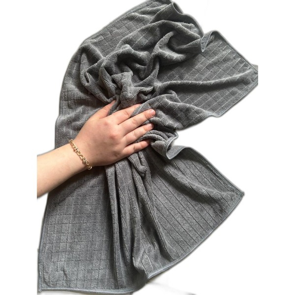 Fine Clean Mikrofiber Gri Kareli Büyükboy Yer Fayans Duvar Silme Bezi 50 x 70 cm Temizlik Malzemeleri Fiyatı