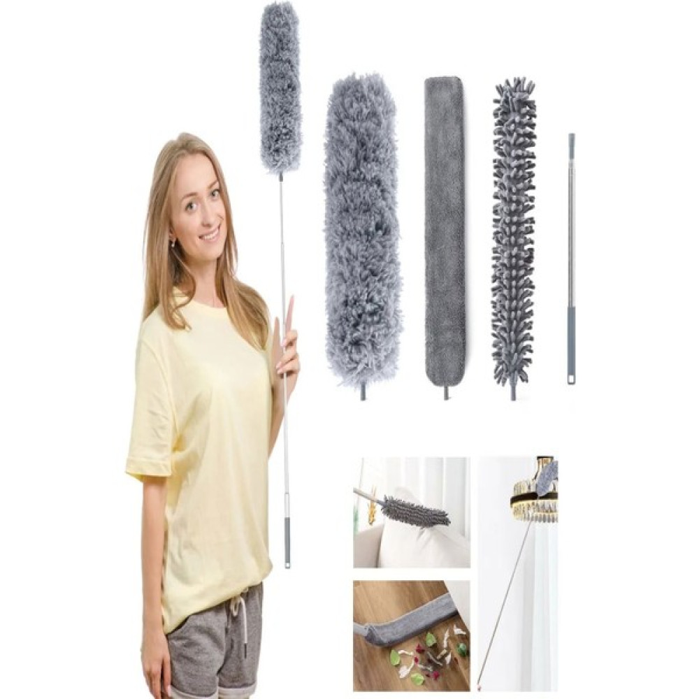 Fine Clean Mikrofiber Manyetik Anti Statik Uzayabilen Saplı Bükülebilen Toz Alma 3’ lü Full Set - Gri Temizlik Malzemeleri Fiyatı