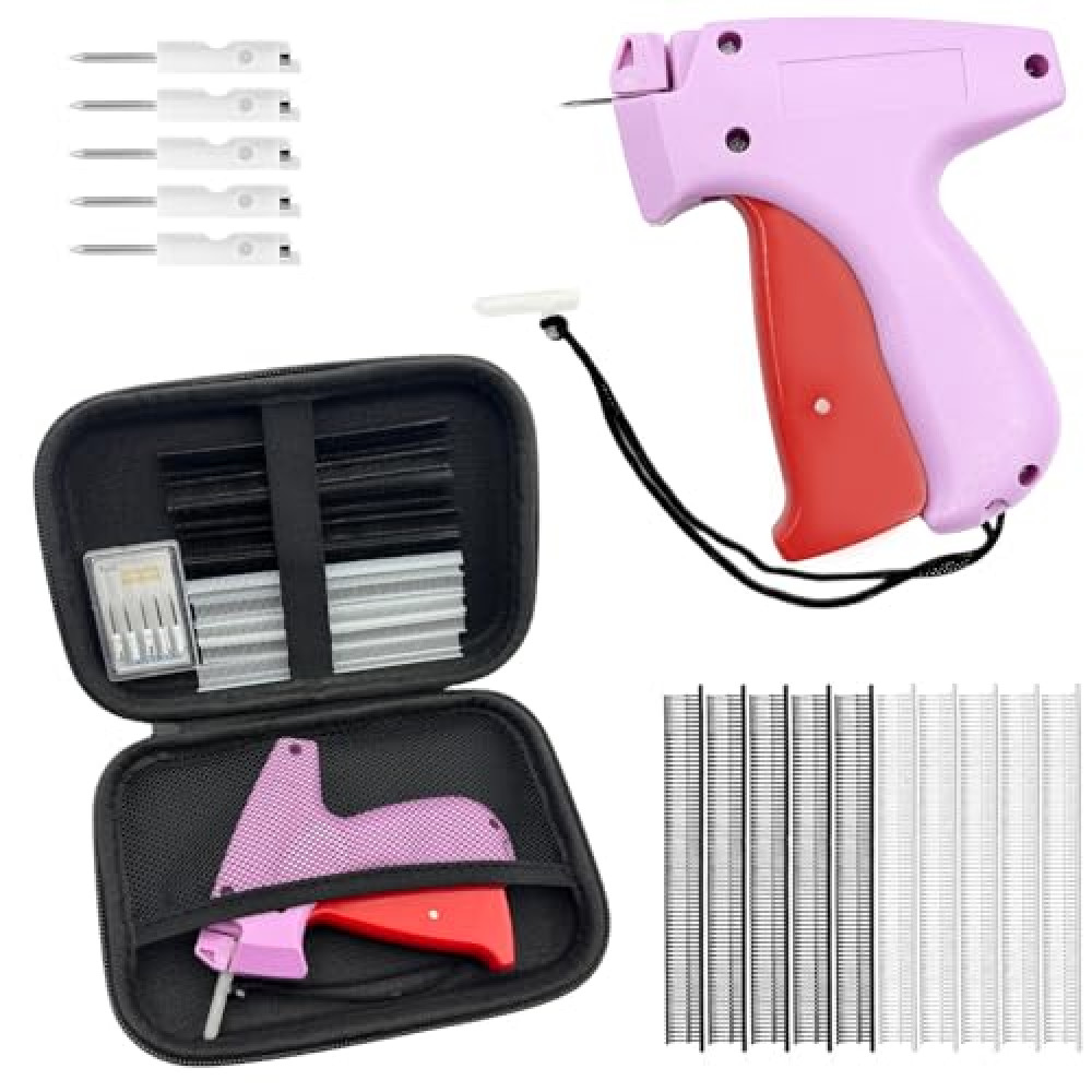 Fine Stitch Gun Mini Stitch Gun Kit for Clothes, Quick Clothing Fixer with 6 Fine Needles, 1000 Fasteners and Case, Speedy Clothing Fixer Stitch Gun for Clothes Quick Stitch Gun for Clothes