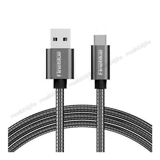 Fineblue F-C05 Metal Sargı Type-C USB Data Kablo
