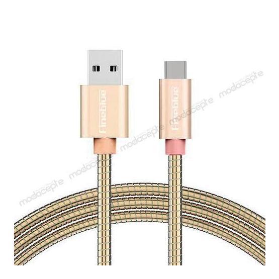 Fineblue F-C05 Metal Sargı Type-C USB Data Kablo