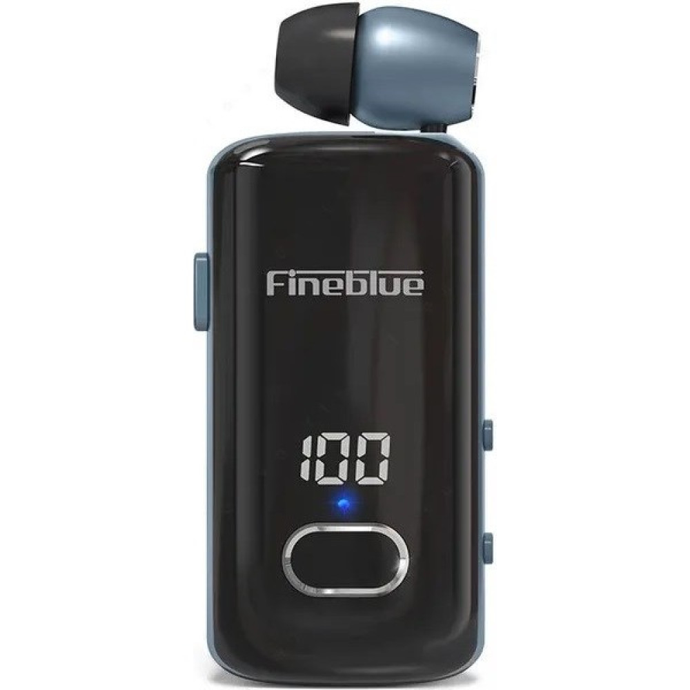 Fineblue F580 Dijital Göstergeli Makaralı Titreşimli Bluetooth Kulaklık - Mavi - Siyah Bluetooth Kulaklık Fiyatı