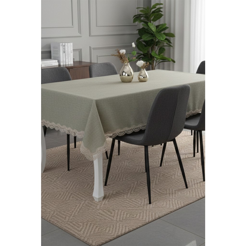 Finezza Efes Keten Polyester Kumaş Yeşil Masa Örtüsü Dikdörtgen 150X210 cm -1314 - 150 x 210 cm SSD / Solid State Drive Fiyatı