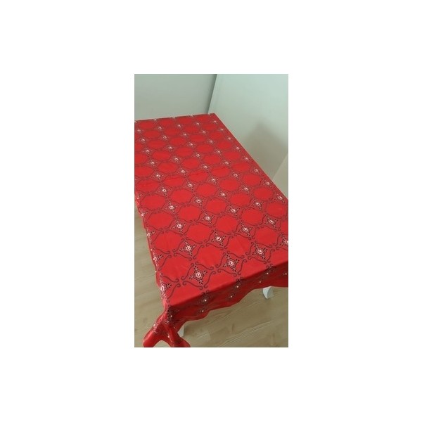 Finezza İncili İpek Saten kumaş Kırmızı Masa Örtüsü 150*200 cm - 838 - 160 x 220 cm SSD / Solid State Drive Fiyatı
