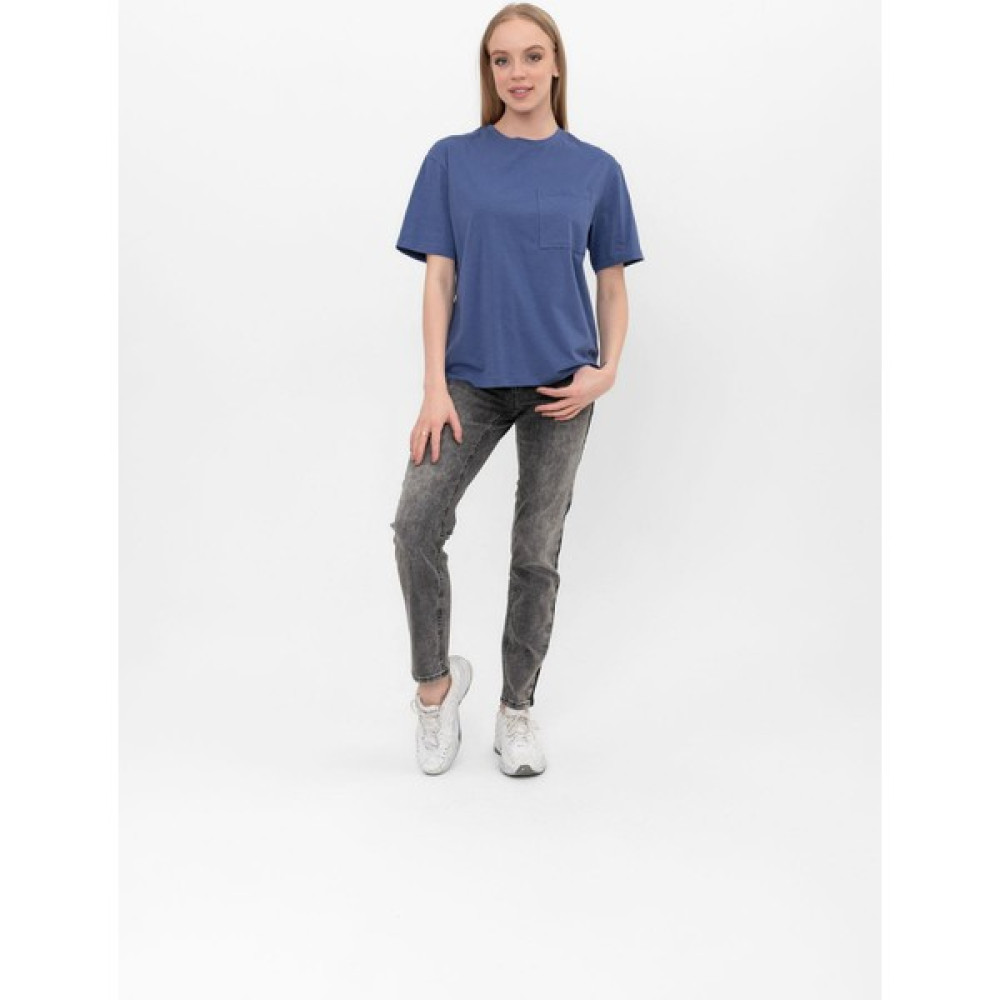 Finger Print Gri Yan Şerit Detaylı Normal Bel Denim Pantolon Bayan Jeans / Kot Pantolon Fiyatı