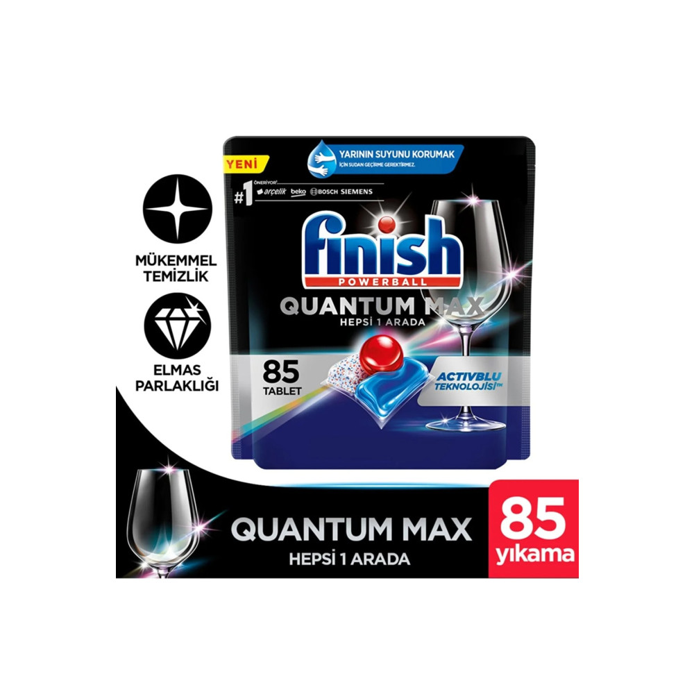 Finish Powerball Quantum Max Activblu Tablet 85li Bulaşık Yıkama Fiyatı